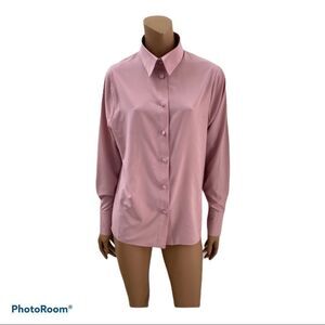 NEW Rich Fashion Women Pink Button Down Shirt 10